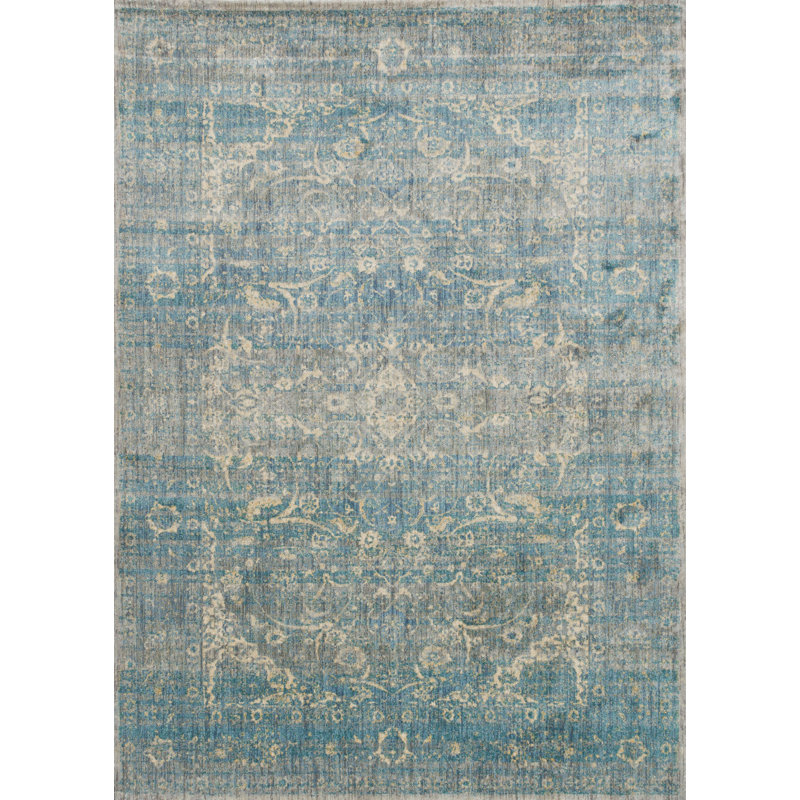 Jonas Teal Blue Mustard Beige Area Rug & Reviews AllModern